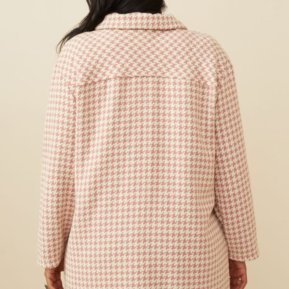 Houndstooth Button-Front Coat - image 5